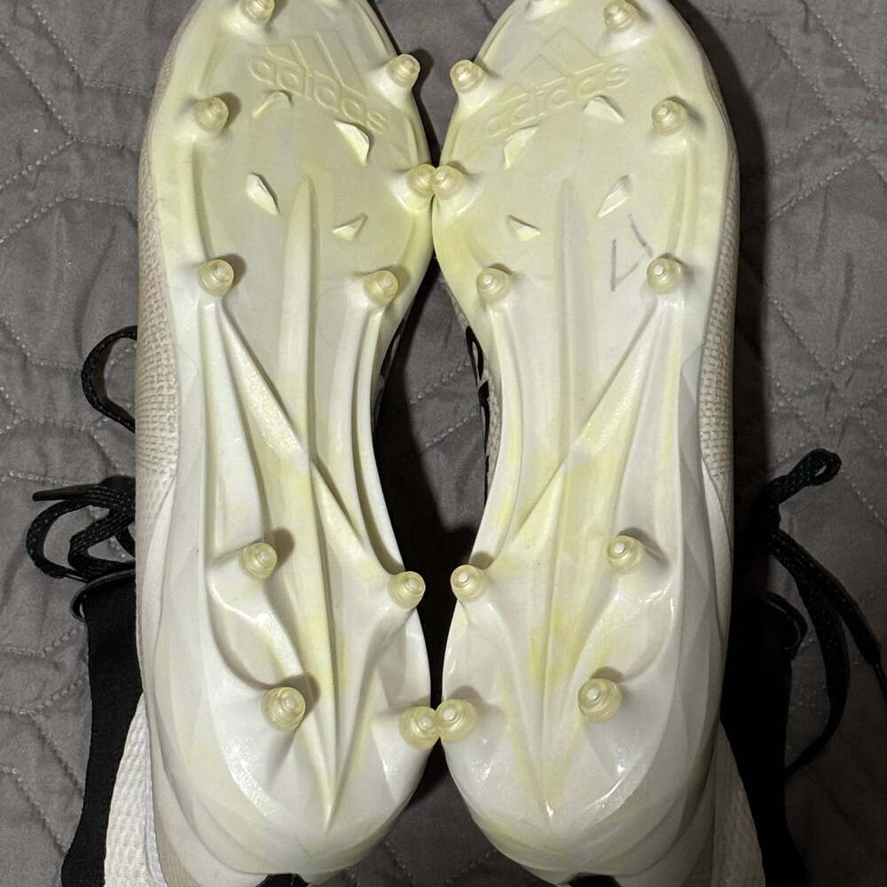 Adidas Adizero Low Football Cleats White Black NEW - Picture 5 of 5